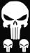3 Punisher Skulls Vinyl Decal Sticker