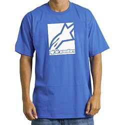 Alpinestars Box Logo Men's Short-Sleeve Sports Wear Shirt - Blue