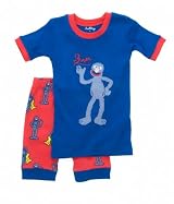 Hatley Sesame Street - Grover Shorts Pajama Set - Size 4T