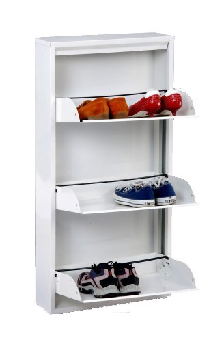 Jan Kurtz 498234 Schuhschrank Ideal Klassik 3 weiss gl&auml;nzend 108 x 50 x 15 f&uuml;r ca. 6-8 Paa Preisvergleich