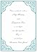 Filigree Wedding Invitation Kit White Aqua (50 Pack)