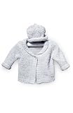 Barefoot Dreams Cozy Chic Baby Cardigan and Hat Set