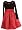 Clearance Black Velvet Long Sleeve Red Satin Dress ~ 4T/4 (H229927)