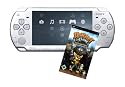 Sony Playstation Portable Slim silber inkl. Ratchet & Clank