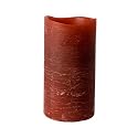 Enjoy Lighting 372632 Burgundy Distressed Pomegranate Passion Scented Wax LED Pillar Candle, 3-Inch by 6-Inch