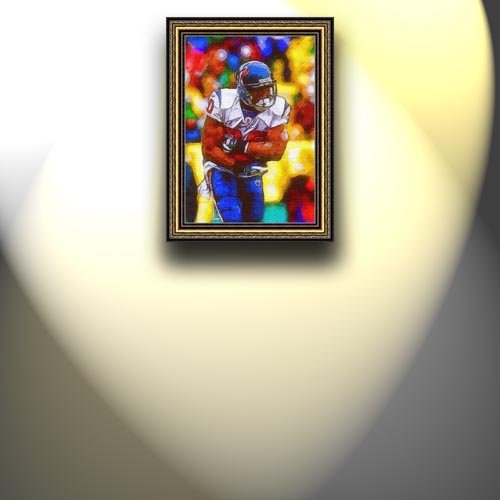 Completely Handpainted American Football Sport Painting, Custom Order FL4622, Oil on Canvas, with Option to Paint Jerry, Brett & Co. from Any Other Favorite Photograph or Picture, Unframed, Size 17'' x 25