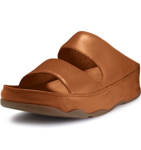 FitFlop Womens Gogh Slide Toning Sandal,Toffee Tan,6 M US