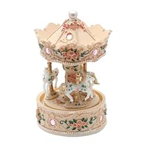 Laxury 3-horses Musical Carousel Model Mp800 with the Castle in the Sky Tune ,Set of 1