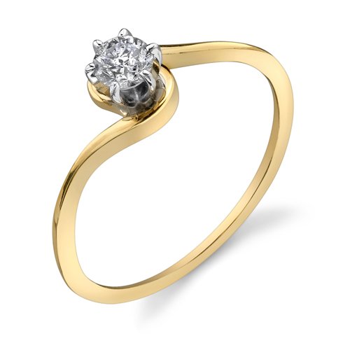 Childrens Toyshop  Jewelry : 0.25 carat Diamond Solitaire Ring 14Kt Yellow Gold