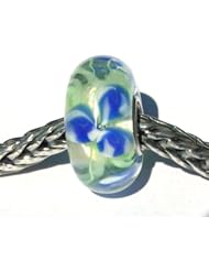 Melina World Jewellery - 10001 - Murano Glass Bead with a Solid Sterling Silver 925 Core - Handmade - Designed in Greece - Fits Chains From Biagi, Chamilia, Pandora & Trollbeads