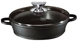 Berndes 031167 Vario Click Induction Aluguss Schmorkasserolle antihaft mit Glasdeckel 28 cm, 3,8 l