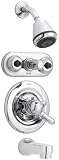 Delta 1848-74Innovations Pressure Balance Jetted Shower and Bath Faucet with Dual-Spray Showerhead, Chrome