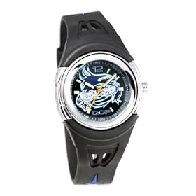 DDP - 4038702 - Montre Gar�on - Quartz Analogique - Bracelet en Plastique Noir et Bleu
