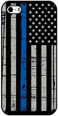 iPhone 6 Case, iPhone 6S Case, Black White and Blue Grunge US USA American Flag Hard Case for Apple iPhone 6 4.7 inch