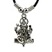 White Metal Ganesh Pendant in Black String