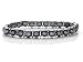 Genuine Button Pearl Stretchable Bracelet with Silver beads