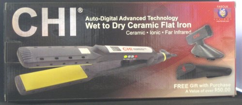 HealthPersonalCare: Chi Auto digital Adavanced Technology Wet to Dry Cermaic Flat Iron 1 1/4