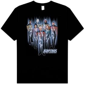 Star Trek The Next Generation BEAM US UP Adult Black T-shirt
