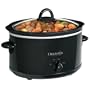 Crock-Pot SCV400B 4-Quart Oval Manual Slow Cooker, Black