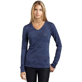 Calvin Klein Performance Ladies V-Neck Burnout Top