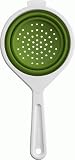 Chef'n SleekStor Collapsible 6-Inch Scoop Colander, Arugula/Meringue