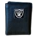 NFL Trifold Leather Wallet In Tin - Oakland Raiders