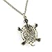Gold Tone Purple Crystal Turtle Pendant Necklace