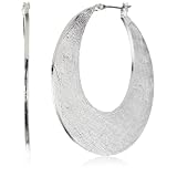 Kenneth Cole New York Modern Shell Silver Hoop