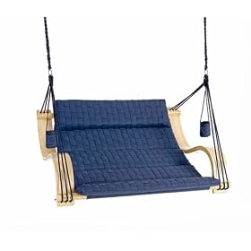 Outback Double Basket Weave Lounger, Navy