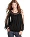 Search : Soprano Cold Shoulder Banded-Bottom Top