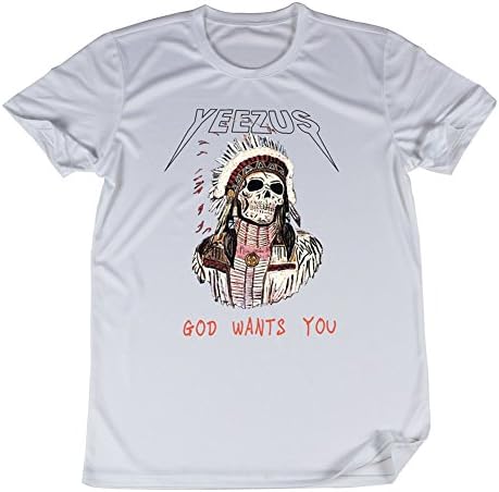 Shylis Mens Tee Shirt Yeezus White Sport T Shirt