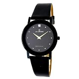 Cheap Diamond Watch, Le Chateau Mens Slim Collection Gun Case and Genuine Diamond Watch