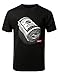 URBANCREWS Mens Hipster Hip Hop Roll of Money T-Shirt Black Large