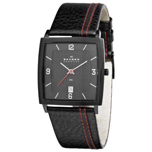 Skagen Mens 680LBLBR Steel Black Dial and Strap Watch Skagen Mens 680LBLBR Steel Black Dial and Strap Watch