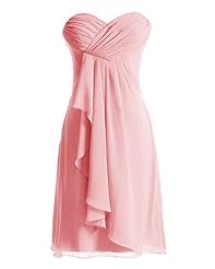 Short Spaghetti Strap Chiffon Asymmetric Sweetheart Evening Dress/Bridesmaid Dress/Prom Dress/Party Dress 
