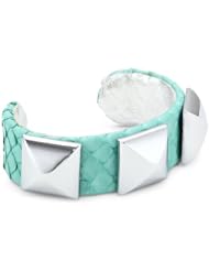 Ted Rossi "Icy Pastel" Python Pyramid Cuff Bracelet