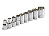 TEKTON 1202 1/4-Inch Drive Socket Set, 4-12mm, Metric, Cr-V, 9-Sockets [並行輸入品]