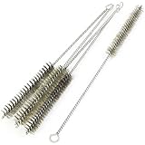 30cm Long 20mm Diameter Stainless Steel Wire Tube Cleaning Brush 5 Pcs