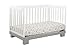 Babyletto Modo 3-in-1 Convertible Crib with Toddler Bed Conversion Kit in Grey and White, Greenguard Gold Certified