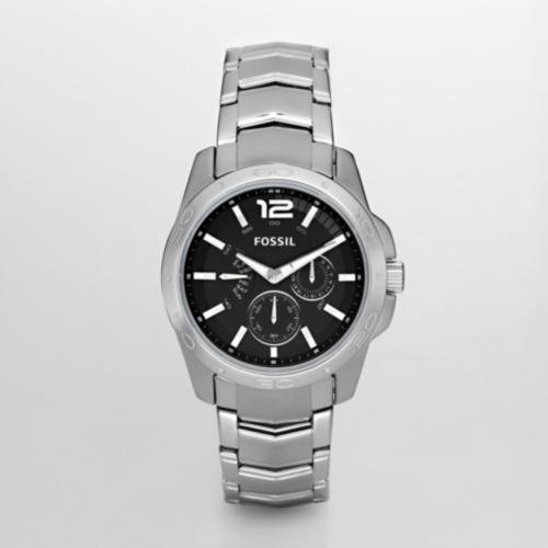 Best Price Fossil Men's BQ9328 Stainless Steel Bracelet Black Analog Dial Multifunction Watch