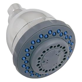 2.5 GPM BUILT-IN FILTER DRY SKIN REMOVING MASSAGE SHOWER HEAD