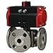 W.E. Anderson 3-Way Flanged Stainless Steel Ball Valve, WE34-ISR08-T1, 2-1/2" Spring Return