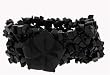 5 Strand Chip Stretch Bracelet with Flower - Blackstone