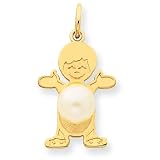 14K Boy 7x5 Oval Cultured Pearl-Jun