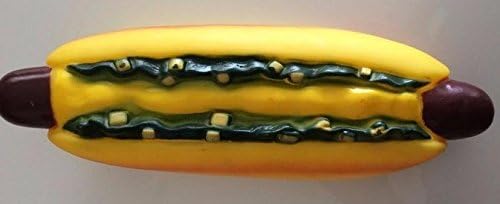 Squeaker Toys, Phylum Pet Squeaky Life-like 10" Hotdog, 6" Hamburger Keep Pets Entertained, Busy, Healthy- Latex Build Offers Unmatched Durability & Effortless Cleaning- Safe for Large, Medium, Small Sized Dogs -Available in Vivid Colours!