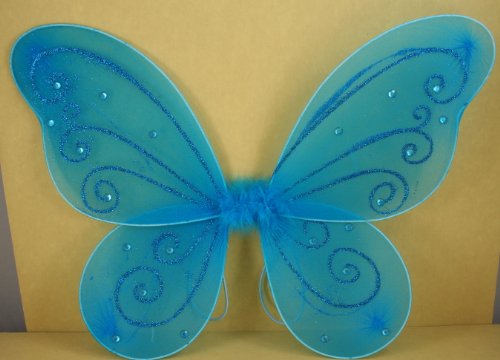 Turquoise Butterfly Fairy Costume Wings 18