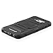 Galaxy S6 Case - Fosmon® (STURDY) Heavy Duty Dual Layer Hybrid Stand Case with Shell Holster Combo for Samsung Galaxy S6 2015 (Black)