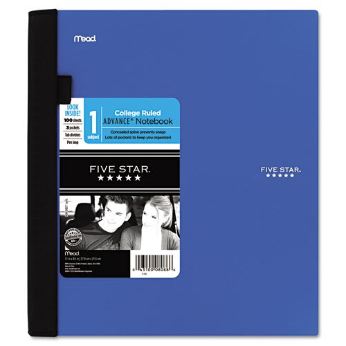 Five Star Products - Five Star - Advance Wirebound Notebook, College Rule, Letter, White, 100 Sheets/Pad - Sold As 1 Each - Pen loop in front cover. - SpiralGuardTM comfort grip. - Poly 3-pocket tabbed dividers. - Perforated, three-hole punched. - Five Star Products - Five Star - Advance Wirebound Notebook, College Rule, Letter, White, 100 Sheets/Pad - Sold As 1 Each - Pen loop in front cover. - SpiralGuardTM comfort grip. - Poly 3-pocket tabbed dividers. - Perforated, three-hole punched. -