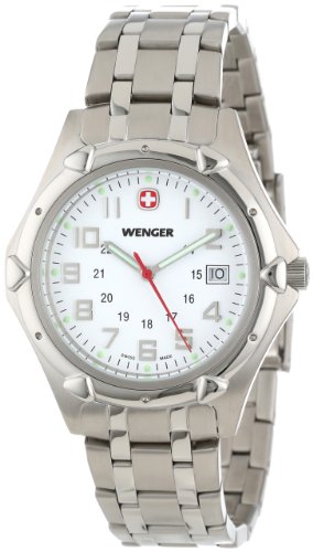 Wenger Men's 73119 Standard Issue XL White Dial Steel Bracelet Watch