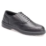 Capps LH707 Leather Black Lace Brogue Safety Shoe With Antistatic Sole